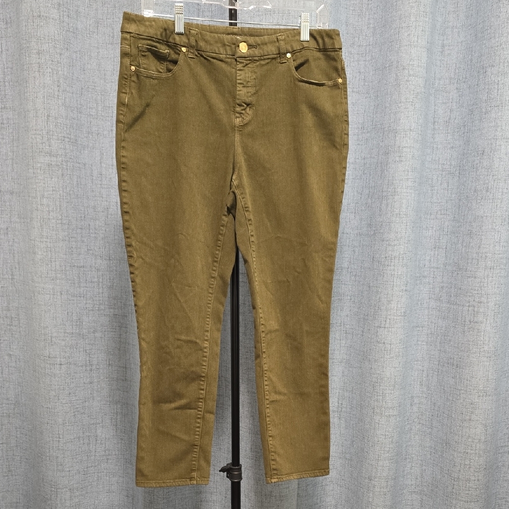Chico's Olive‎ Ankle Jeans Size 10 /Chico's 1.5